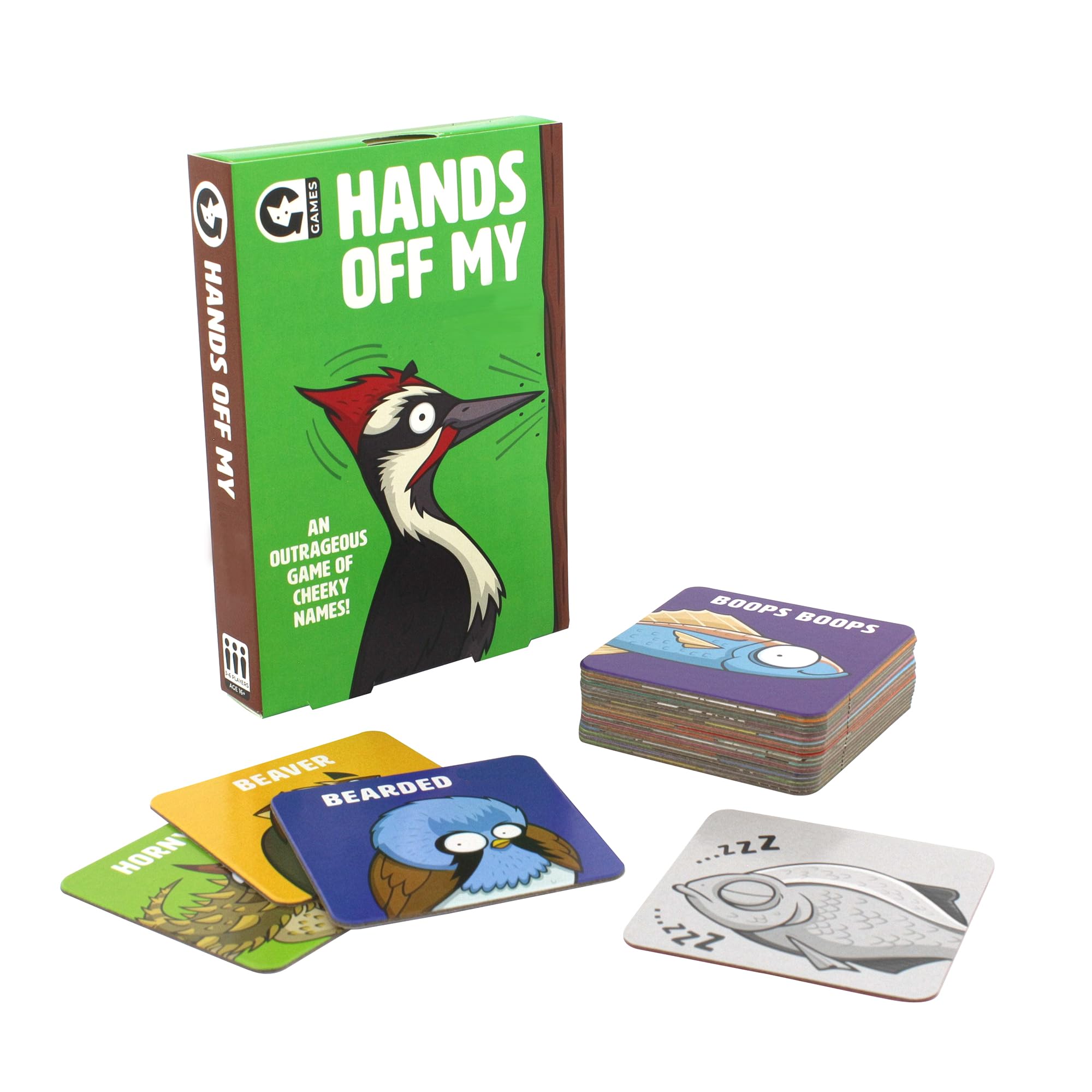 Ginger Fox Hands Off My Woodpecker Party Card Game For Grown Ups | Fast-Paced Animal-Themed Reaction Game for 3-6 Players | Hilarious Competitive Silly Fun