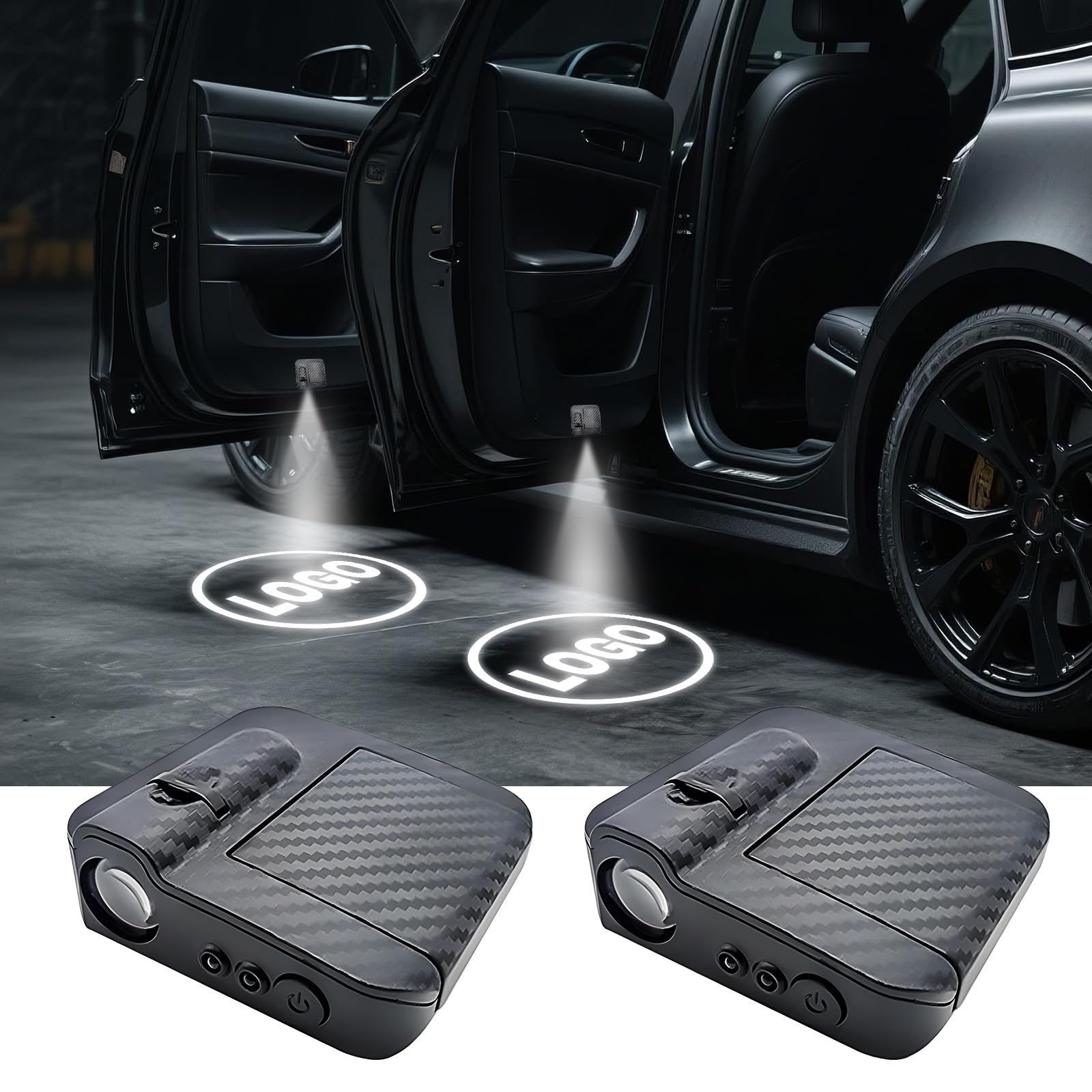 Photo 1 of 2PCS Custom Car Door Projector Lights Personalized Logo LED Car Door Step Welcome Light Customized Photo Text