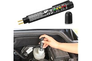 WINUERK Brake Fluid Tester, Brake Fluid Moisture Tester, Brake Fluid Liquid Tester Pen with 5 LED Indicators, Auto Brake Diagnostic Checker Tool for DOT3 DOT4 DOT5.1 Brake Fluid
