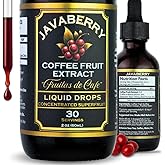 Javaberry Whole Coffee Fruit Extract &ndash; Brain, Focus &amp; Memory Support with BDNF | Low-Caffeine Coffee Cherry Superfruit Concentrate | Polyphenols &amp; Antioxidants, Sugar-Free | 60mL Liquid