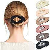 6 PCS Flat Hair Clips for Women - French Medium Flat Claw Clips for Thick Thin Hair, Strong Grip Non Slip Hair Claw Clips for Women Girls