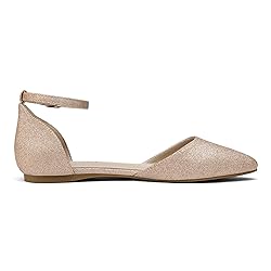 DREAM PAIRS Women's Flapointed-New Rose Gold