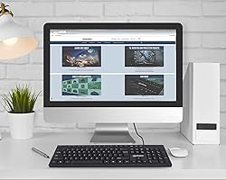 Manhattan Wired Computer Keyboard – Basic Black