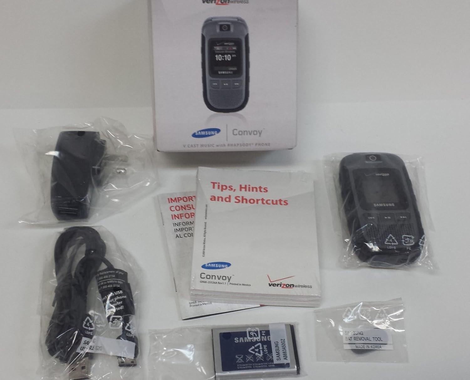 Amazon.com: - Samsung Convoy U640 Phone for Verizon Wireless Network with  No Contract (Gray) Rugged: Cell Phones & Accessories