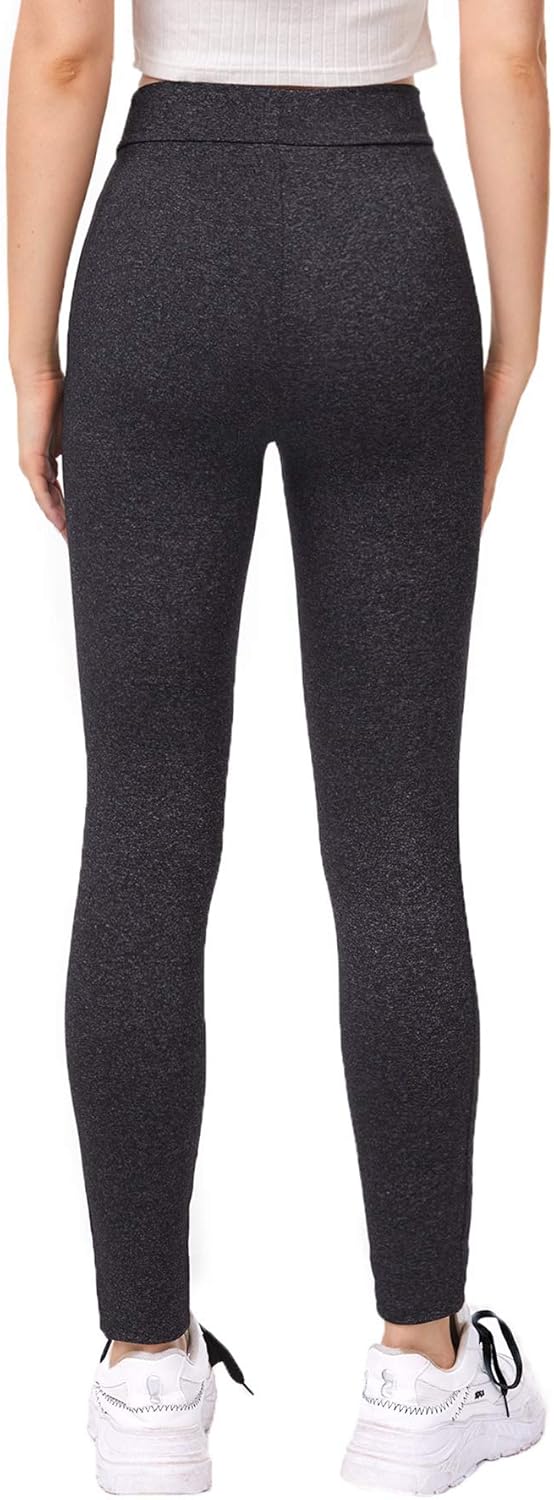 SweatyRocks Women's Legging Mesh Insert Ripped Tights Yoga Slim Pants at  Women’s Clothing store