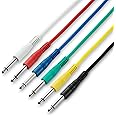Adam Hall Cables 3 Star IPP 0060 Set of 6 Patch Cable 6.3 mm Jack Mono 0.60 m