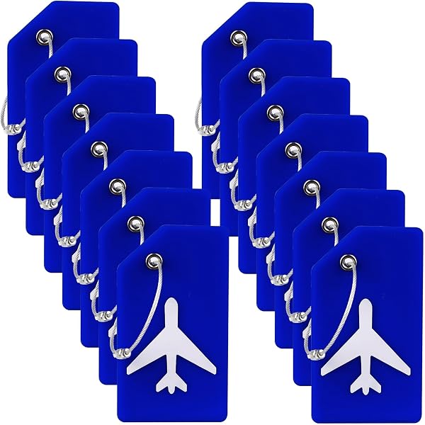 thumbnail image 2 of YELARXI PU Leather Luggage Tags - Waterproof Privacy Protection Travel Baggage Labels 2 of 10