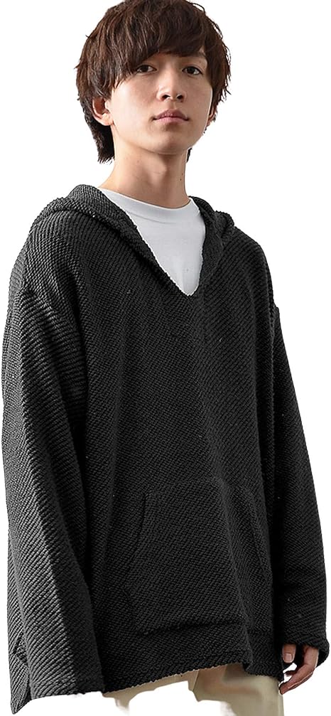 Amazon マイノリティ Minority ざっくり編みスウェットメキシカンパーカー パーカー メンズ メキシカンパーカー オーバーサイズ トレーナー パーカー 通販