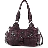 Angel Kiss Hobo Bags for Women Vegan Leather Shoulder Purses and Handbags Ladies Roomy Tote Bags Purse with Crossbody Strap