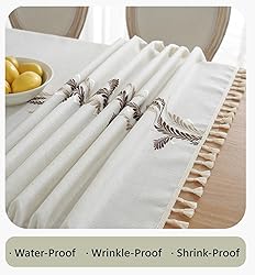 Alsoo Table Cloths Rectangle Table, Cotton Linen