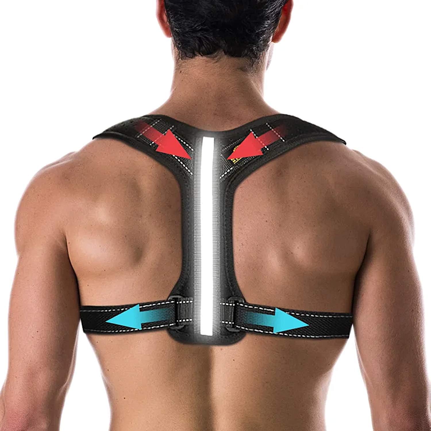 Megaacy Bodywellness Posture Corrector for Upper Back Posture and Entire Back Straightener Posture ensures Alignment, Stability and Safety Including Reflective Tech