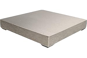 The Beadsmith Steel Bench Block - with Rubber Feet - Flat Anvil Jewelers Tool - Solid Metal Bench Block for Jewelry and Stamping - Protect Your Work Surface - 4 x 4 x 0.5 inches