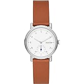 Skagen Kuppel Lille or Riis Lille Minimalist Women's Watch with Stainless Steel Bracelet, Mesh or Leather Band
