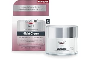 Eucerin Q10 Anti-Wrinkle Night Cream + Pro-Retinol, Facial Cream for Sensitive Skin, 1.7 Oz Jar