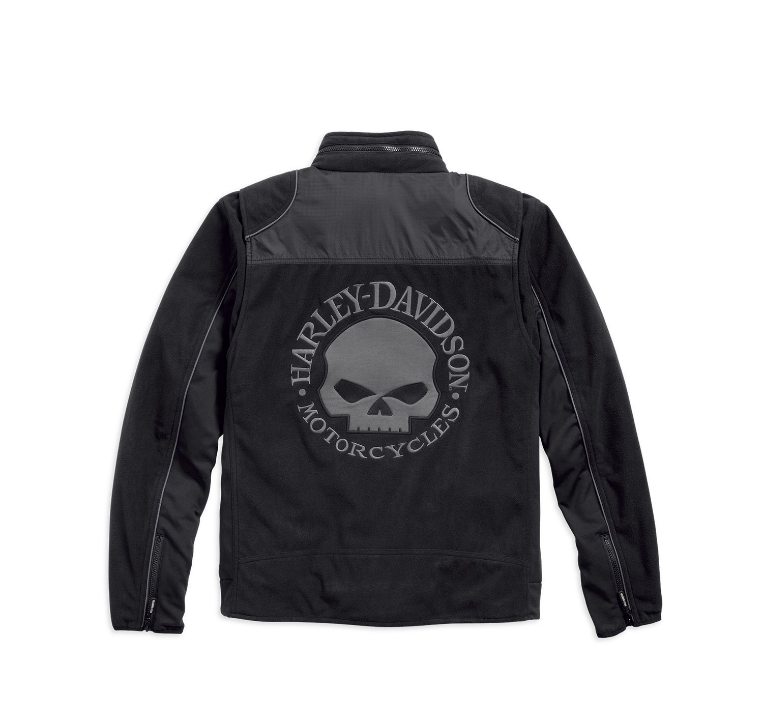 harley davidson skull windproof fleece jacket