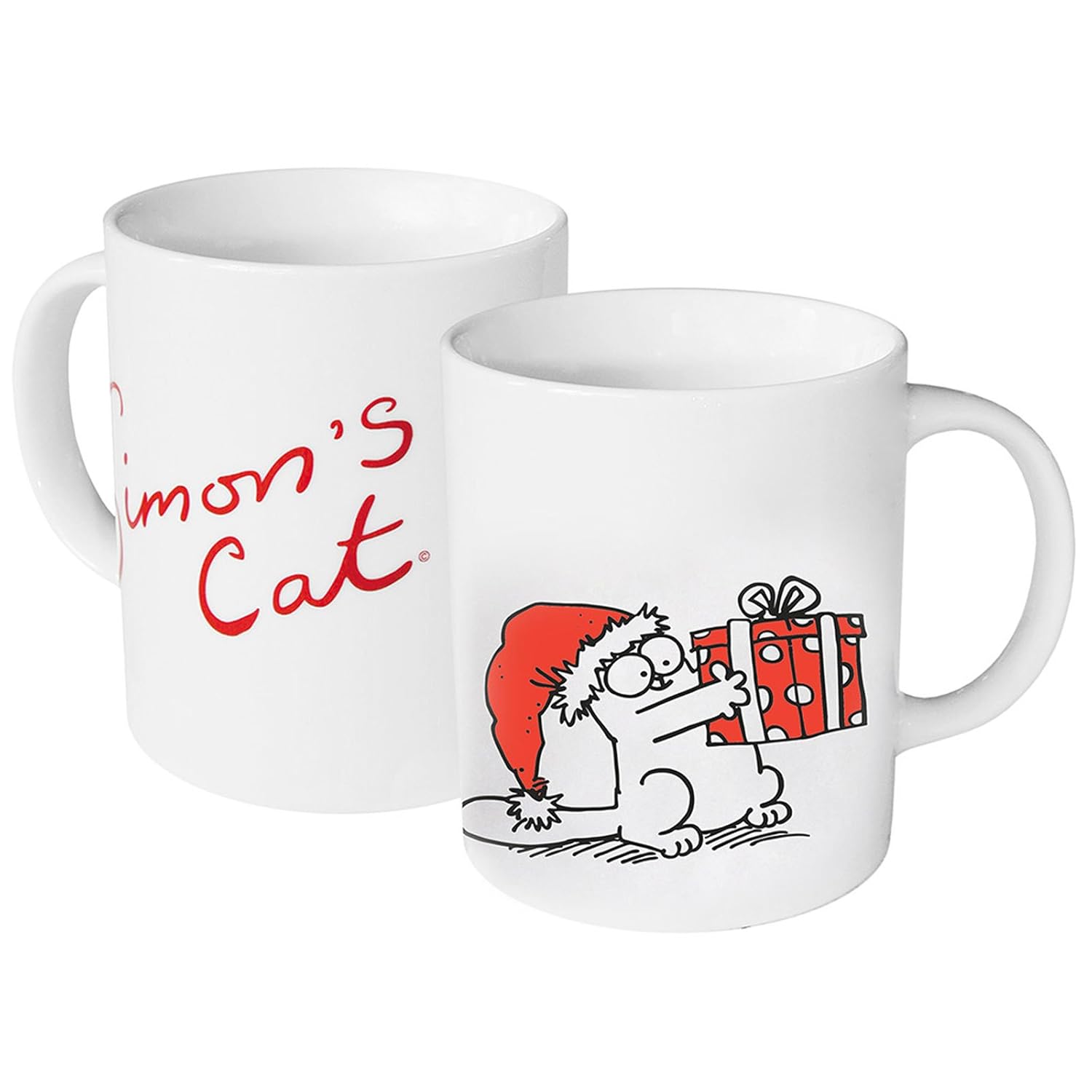 Simon's Cat Christmas Mug with Cat with Gift Motif Amazon.co.uk