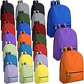 Amylove 24 Pack Backpack in Bulk - 17 Inch Classic Bookbags Bulk Lightweight Outdoor Travel Bag for Elementary Middle High(Classic Color)