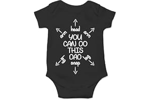 FUNNWEAR You Can Do This Dad - Funny Baby Essentials Bodysuit - Cute Baby Girl Clothes Newborn Boy Outfit