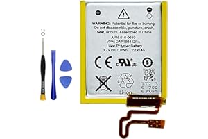 Vvuilsty 616-0639 616-0640 Battery for iPod Nano 7th Gen 16GB A1446 MD481LL/A,Rechargeable 0 Cycle Battery Compatible with Apple iPod Nano 7 7G 7TH GEN A1446 16GB with Repair Tool Kits