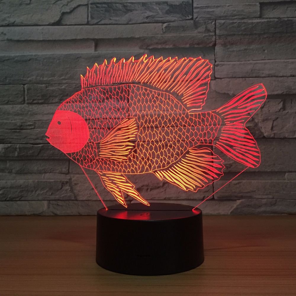 Fish 3D Visual LED Desk Lamp Night Light Fish Toy Household
