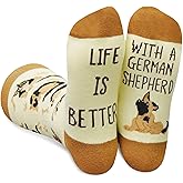 InnoBeta German Shepherd Gifts for Women, Men. Gifts on Birthday for German Shepherd Lovers, One Size Crew Socks