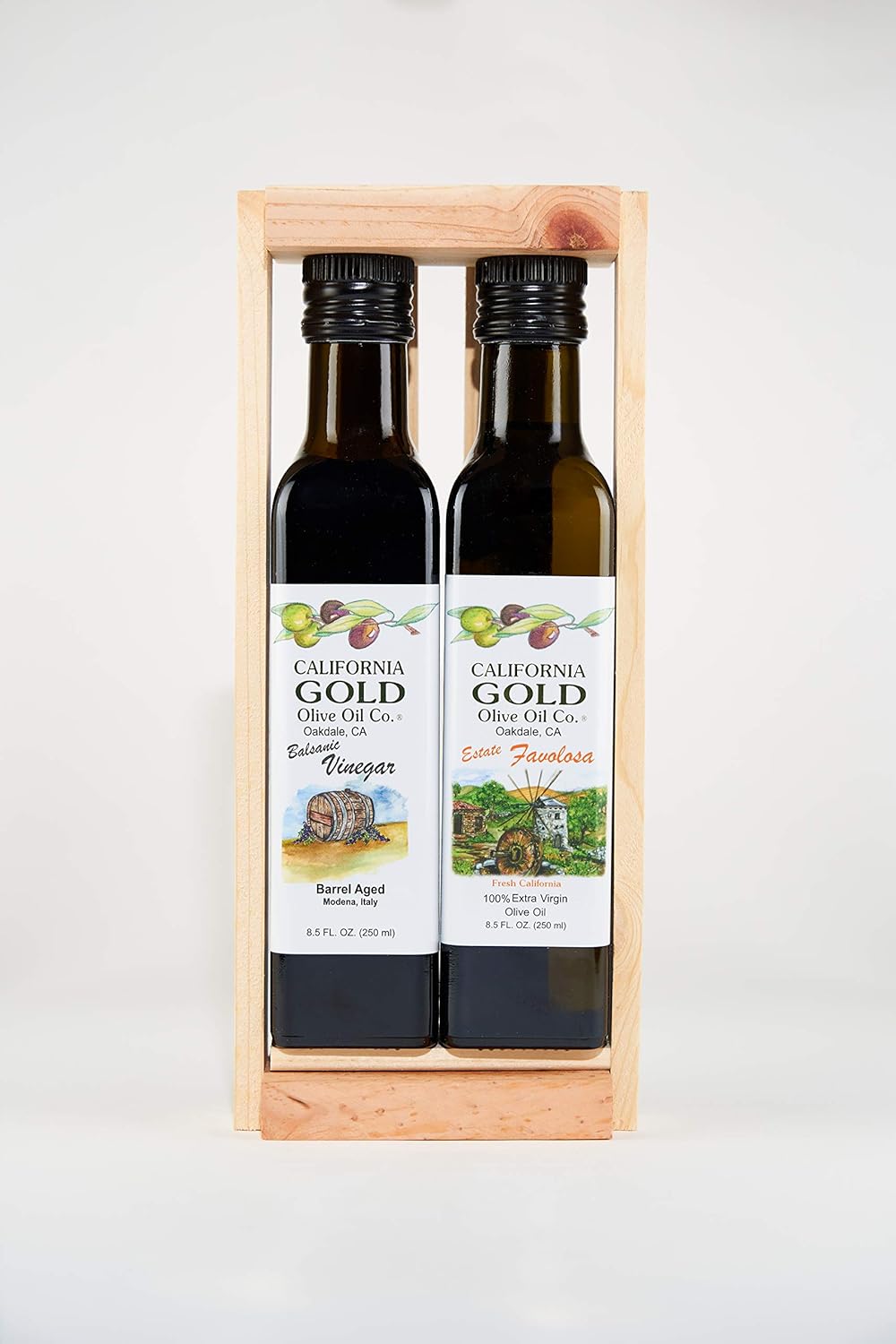 California Gold Olive Oil & Balsamic 8 Oz Gift Crate