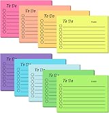 Hemiks 9 Pack To Do List Sticky Notes 450 Sheets 10x7cm Colorful Linered view 1