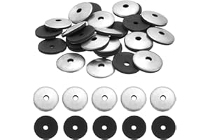 MECCANIXITY 110Pack Carbon Steel EPDM Bonded Sealing Washers, #10 x 1 Neoprene Cushioning Washer Gasket for Screws Bolts Mach