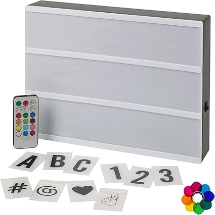 urbnliving tablero de mensajes con luz led para crear tu propio mensaje a4 multi colour