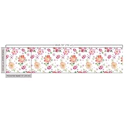 Lunarable Floral Fabric by The Yard, Shabby Form
