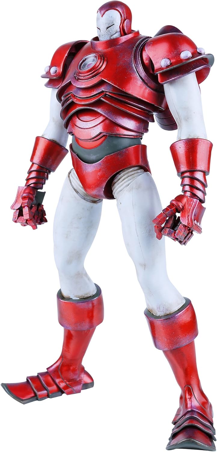 silver iron man action figure