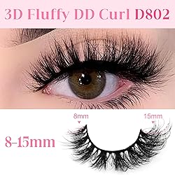 Mink Lashes Wispy Fluffy Eyelashes - 3D Dramatic