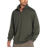 THE GYM PEOPLE Men's Half Zip Sweatshirt Long Sleeve Fleece Pullover Basic Workout Tops