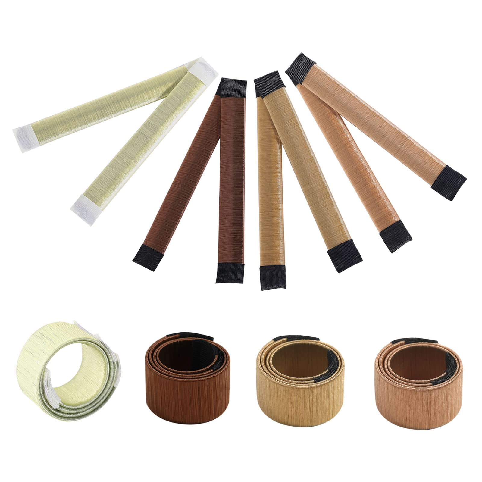 TSHAOUN 8 Pcs Hair Bun Styling Tool Pack - DIY French Twist Bun Shaper for Girls & Women, Beauty Aid Accessory