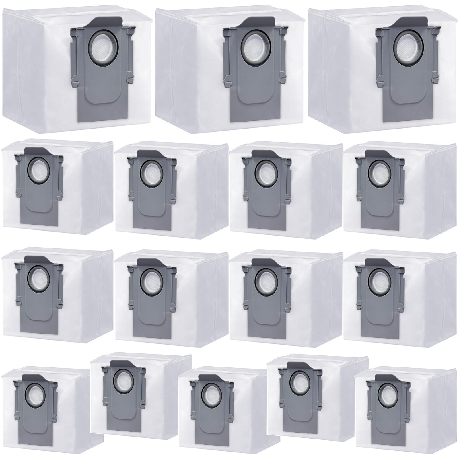 Photo 1 of 16 pack Disposable Dust Bag for roborock Q5 Q5+ Q7 Q7+ Q7 Max Q7 Max+ S7 MaxV Ultra S8+ S8 Pro Ultra Robot Vacuum,roborock q5 bags:3L Large Capacity Disposable Bag Replacement
