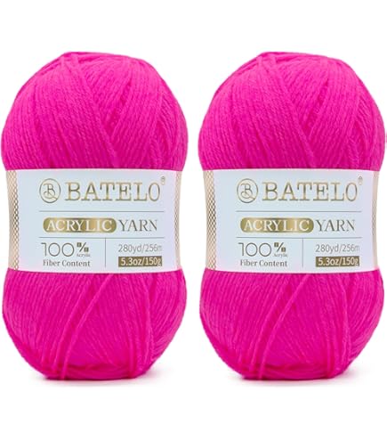 Amazon.com: Red Heart Yarn Super Saver 0722 Pretty N Pink 7 ozQ