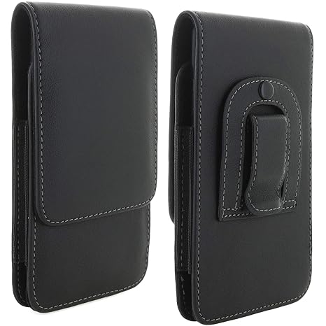 XiRRiX Handy Leder Gürteltasche 8.1 mit Stahlclip 3XL / Tasche passend für Huawei Honor P10 P20 Lite/Samsung Galaxy A5 A6 J3 