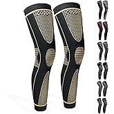 Full Leg Sleeves Long Compression Leg Sleeve Knee Sleeves Protect Leg, for Man Women Basketball, Arthritis Cycling Sport