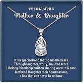 Pearl Necklaces for Women Freshwater Pearl Pendant Necklace Gift S925 Sterling Silver Jewelry Gifts with Heartfelt Message Birthday Christmas Thanksgiving Day Gifts