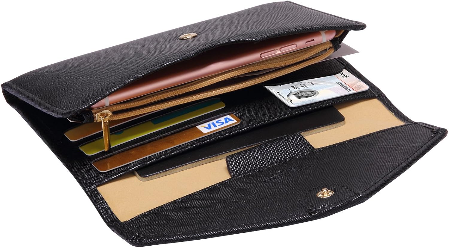  | Zoppen Multi-purpose Rfid Blocking Travel Passport Wallet (Ver.4) Tri-fold Document Organizer Holder, 23 Paradise Blue | Passport Wallets