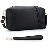 JINSI Small Crossbody Bag for Women, PU Leather Cell Phone Purse Shoulder Handbags, Wristlet Wallets with Credit Card Slots