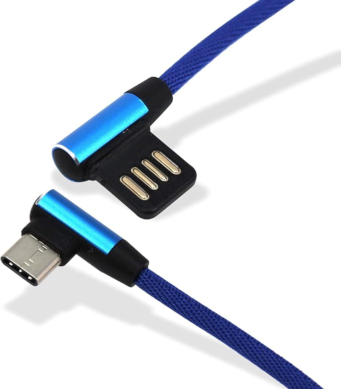 Amazon Co Jp ホワイトナッツ スマホ 充電器 両面挿し L字型 Usb ケーブル 25cm Type C ブルー 充電ケーブル 頑丈 断線防止 ねじれや折れに強い 絡まりにくい 編みケーブル 省スペース リバーシブル設計 Wn Yk 家電 カメラ