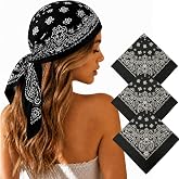 Junvena Extra Large Bandana 100% Cotton,27 Inch | Soft Thin Breathable Cotton,27x27 Inch Oversized. Fits Large Heads as Head Scarf,Headband, Hair Wrap for Men&amp; Women