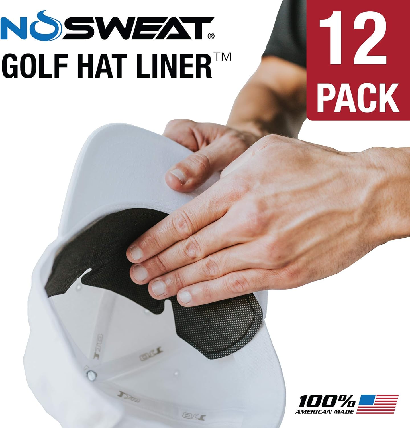 Golf Hat Sweat Liner & Cap Protection – Moisture Wicking Prevents Stains (12) : Clothing