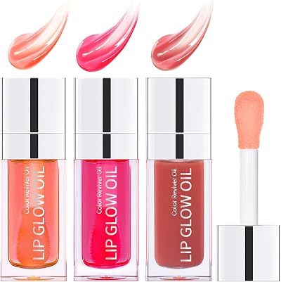 Smarxin Hydrating Lip Glow Oil Long Lasting Plumping Lip Gloss Balm 3PCS