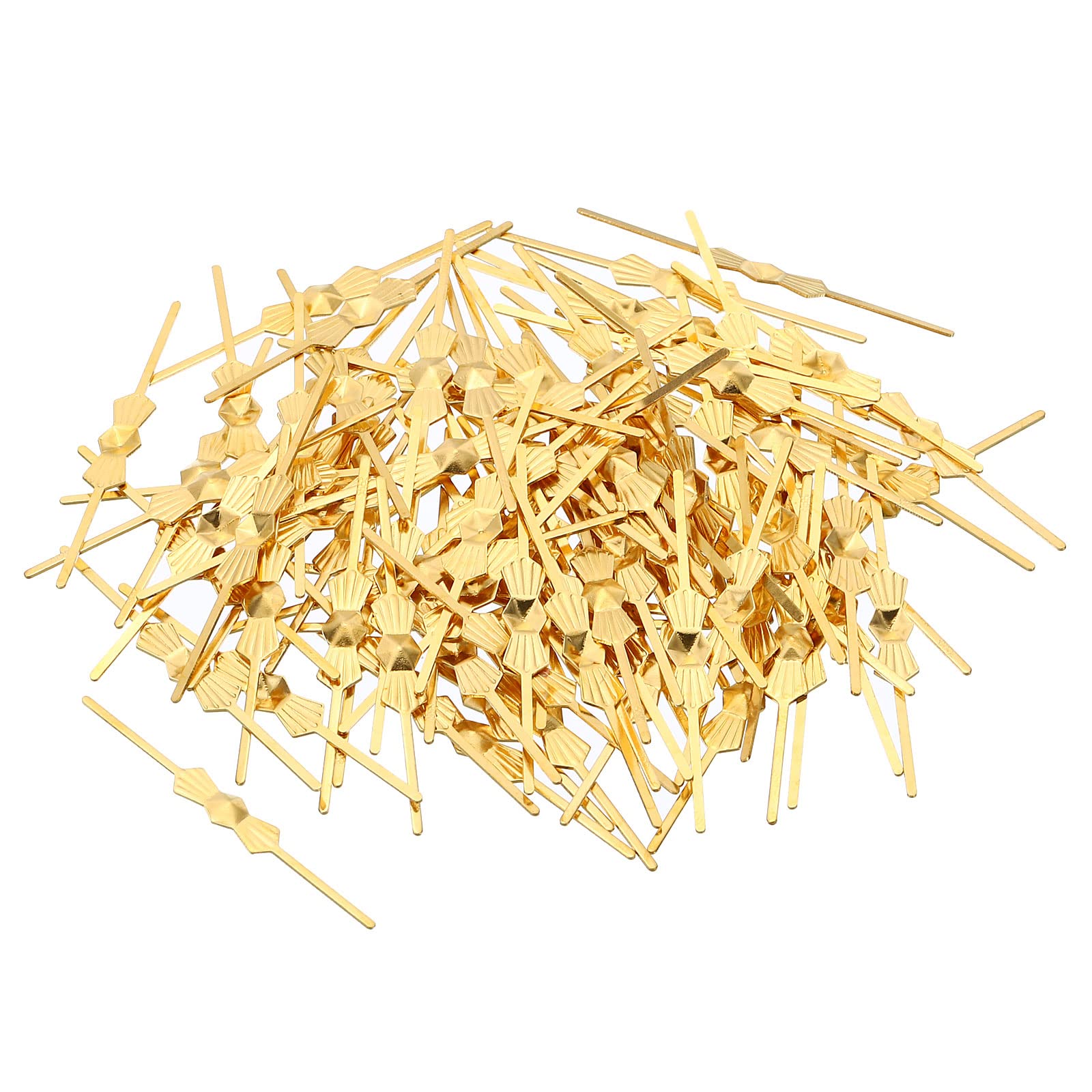 PATIKIL Chandelier Connector Clip, 100 Pack 45mm/1.8" Length Chandelier Bowtie Pin Replacement for Fastening Crystals Lamp Ceiling Light Parts, Golden