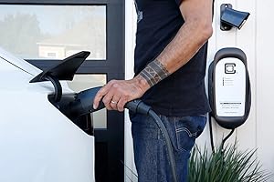 ClipperCreek HCS-40P 32A Level 2 EV Charging Station, 7.7kW, NEMA 14-50 Plug, 25ft Cable, Outdoor/Indoor EV Charger, ETL & Energy Star Certified, Rugged NEMA 4 Enclosure, 3-Year Warranty