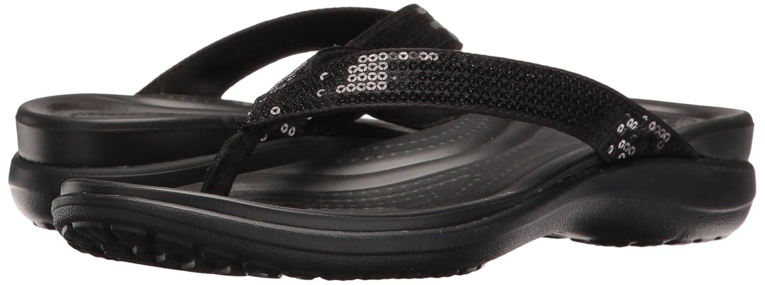 crocs women's capri v sequin w flip-flops