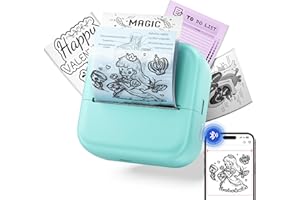 NelkoGlobal Sticker Printer, Print Pods Mini Printer, Mini Sticker Maker Compatible with Phone & Tablet, M02L Print Pods Mini Printer for School Notes, Scrapbook, Anatomical Diagram