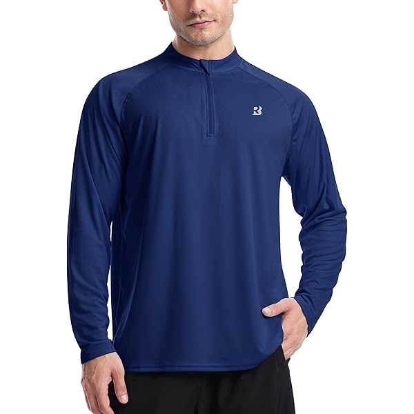 Roadbox Men's Quarter Zip Pullover Long Sleeve, UPF 50+